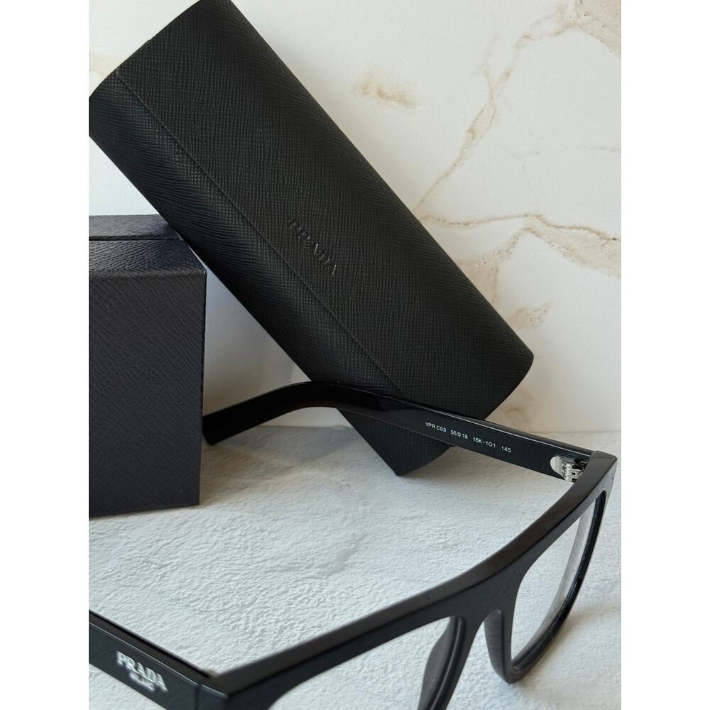 NEW Prada PR C03V Black Unisex Eyeglasses Frames - Picture 6 of 6